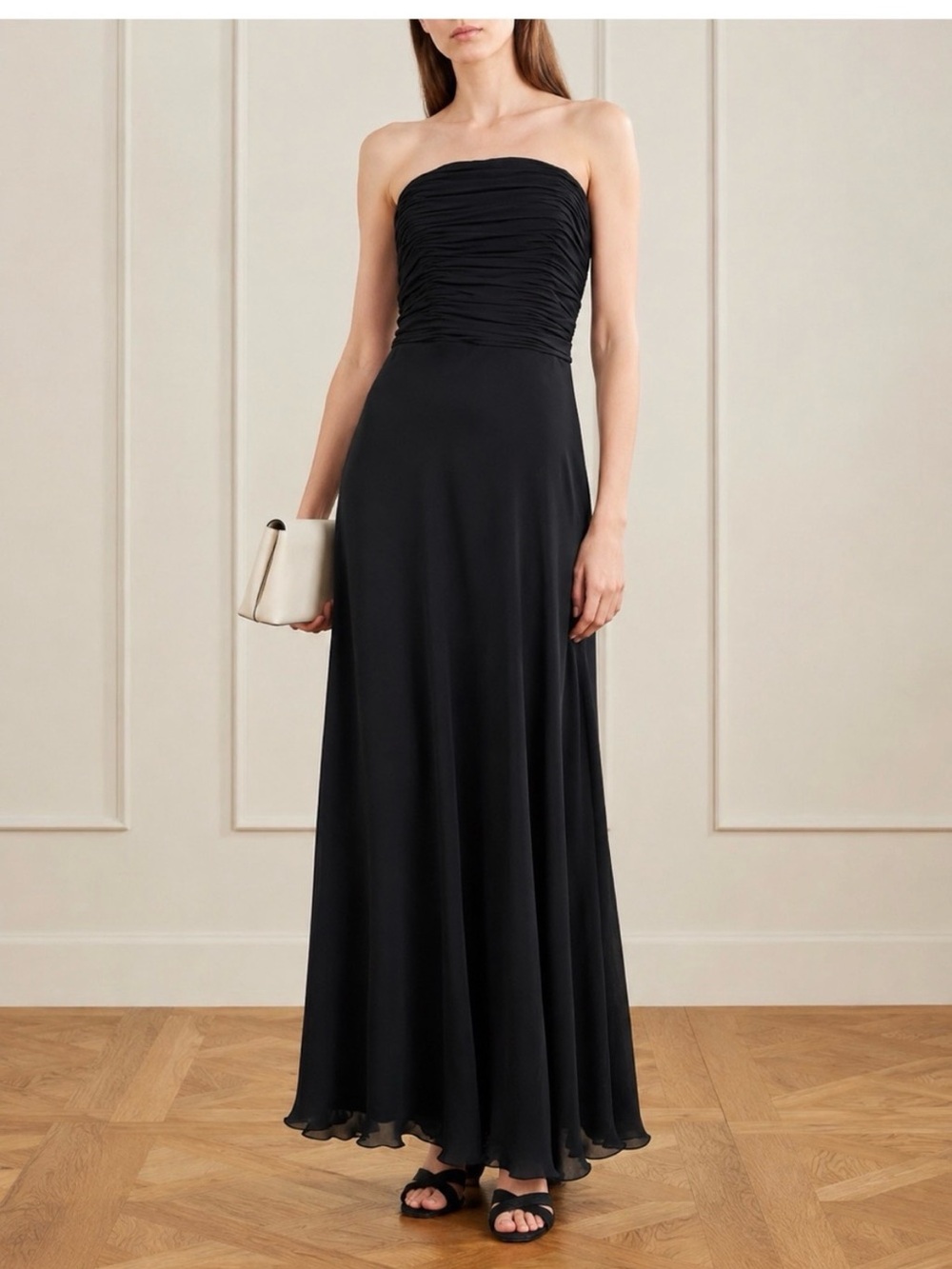 Lauren Ralph Lauren strapless ruched maxi gown